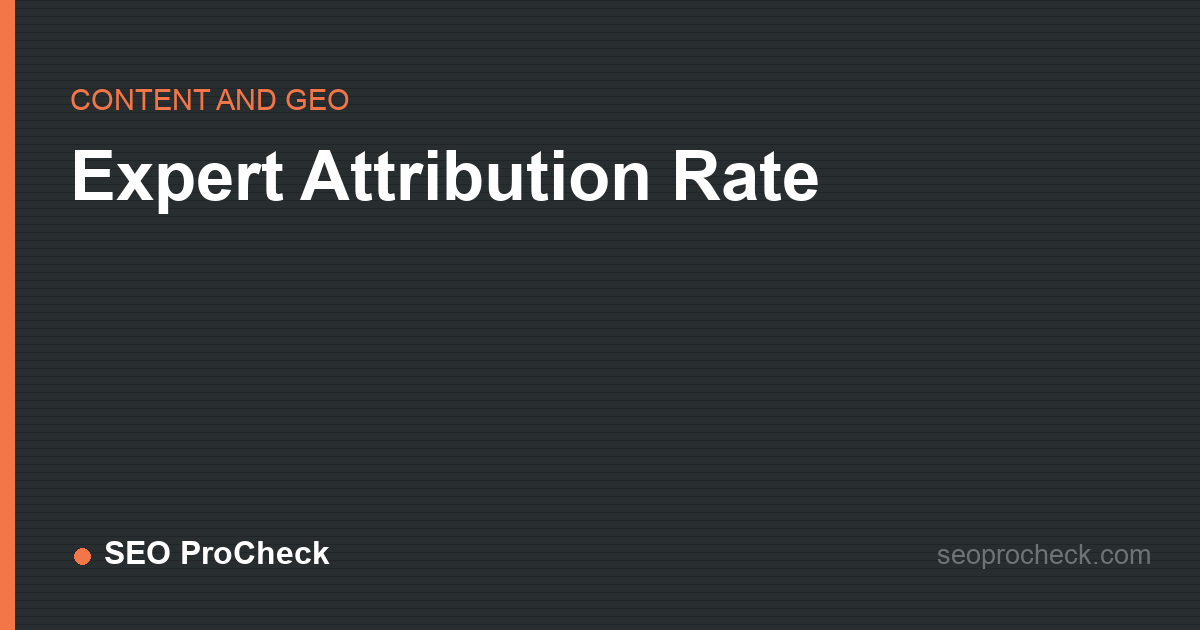 Expert attribution rate