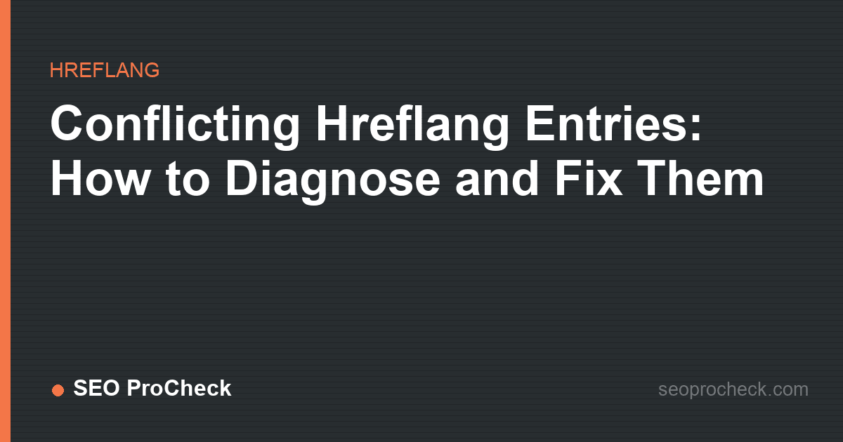 Conflicting hreflang entries: how to diagnose and fix them