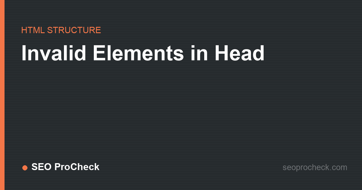 Invalid elements in head