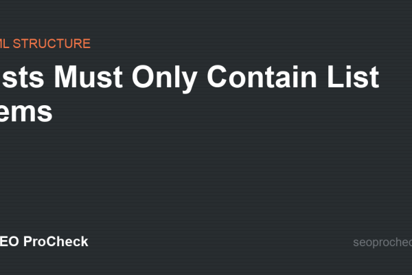 Lists Must Only Contain List Items