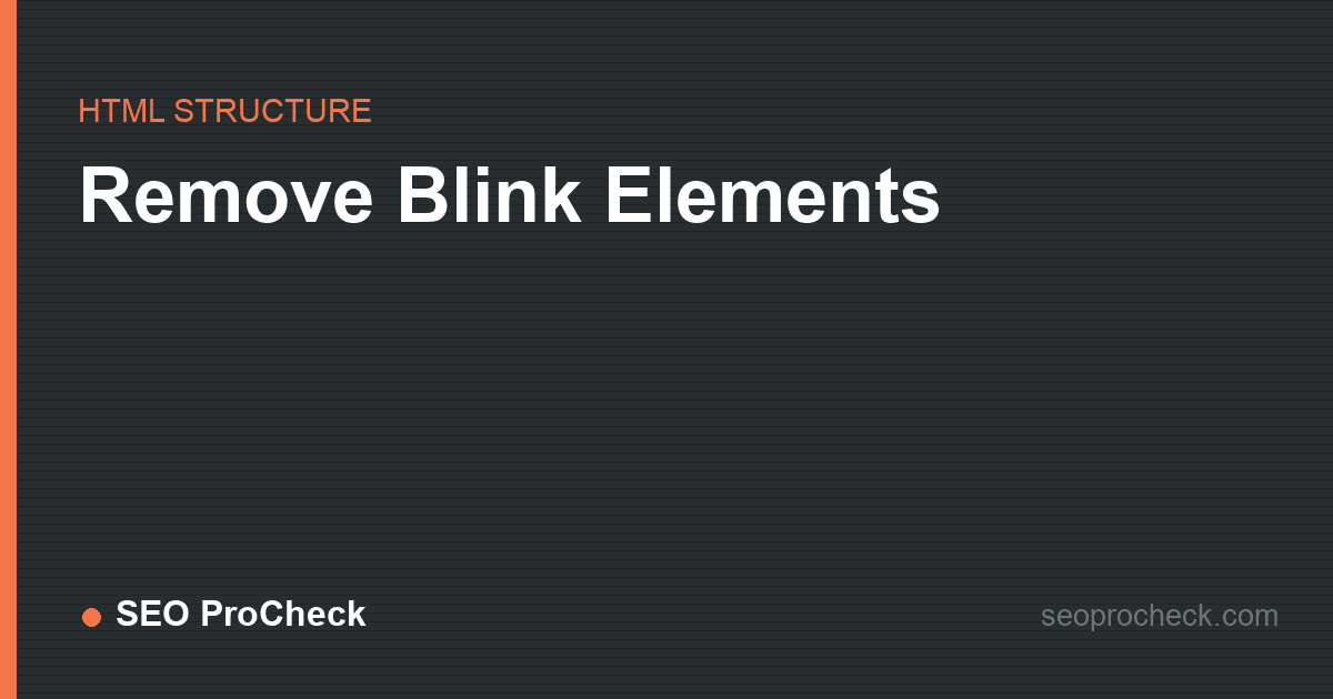Remove blink elements
