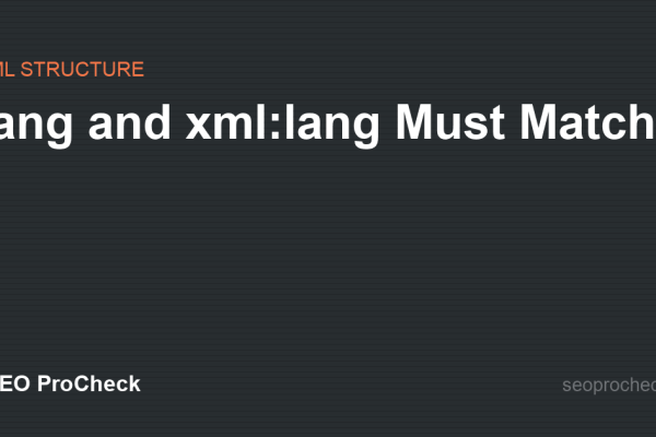 Lang and xml:lang Must Match