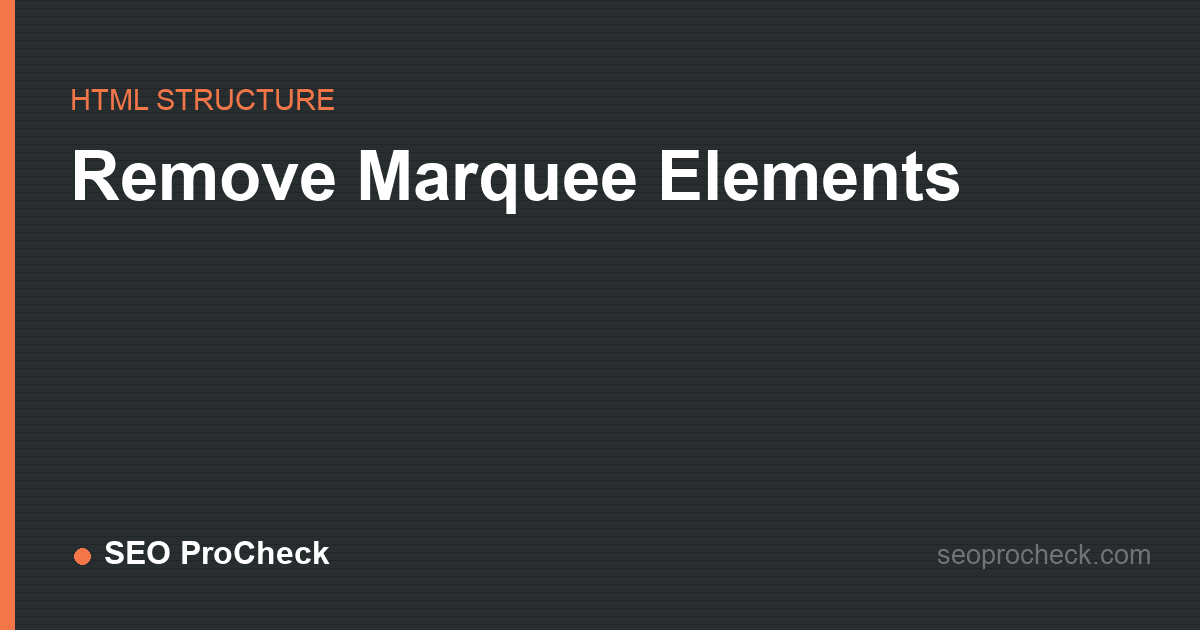 Remove marquee elements