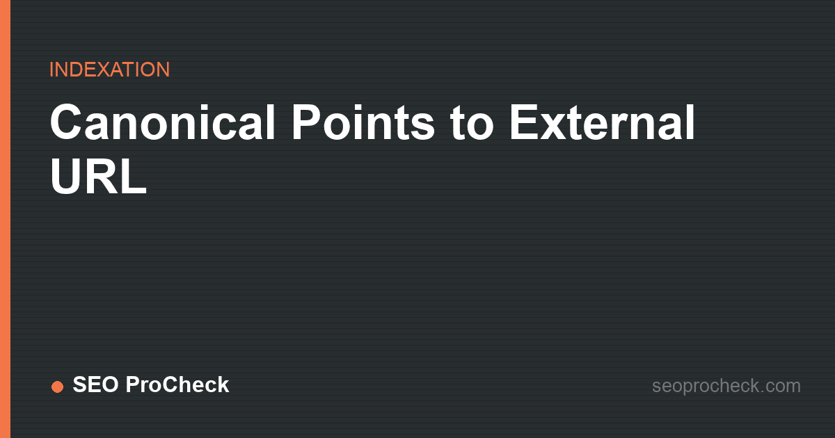 Canonical points to external url