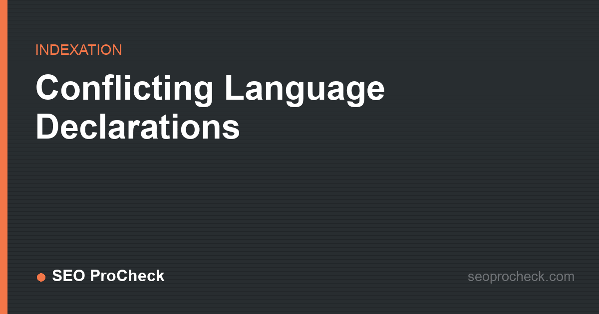 Conflicting language declarations