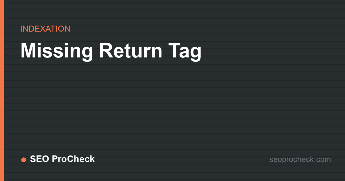 Missing return tag