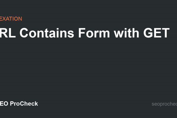 URL Contains Form with GET