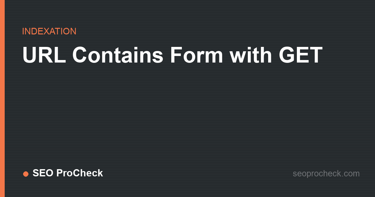 Url contains form with get