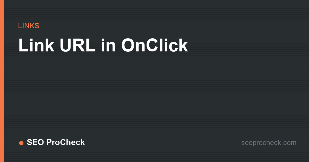 Link url in onclick
