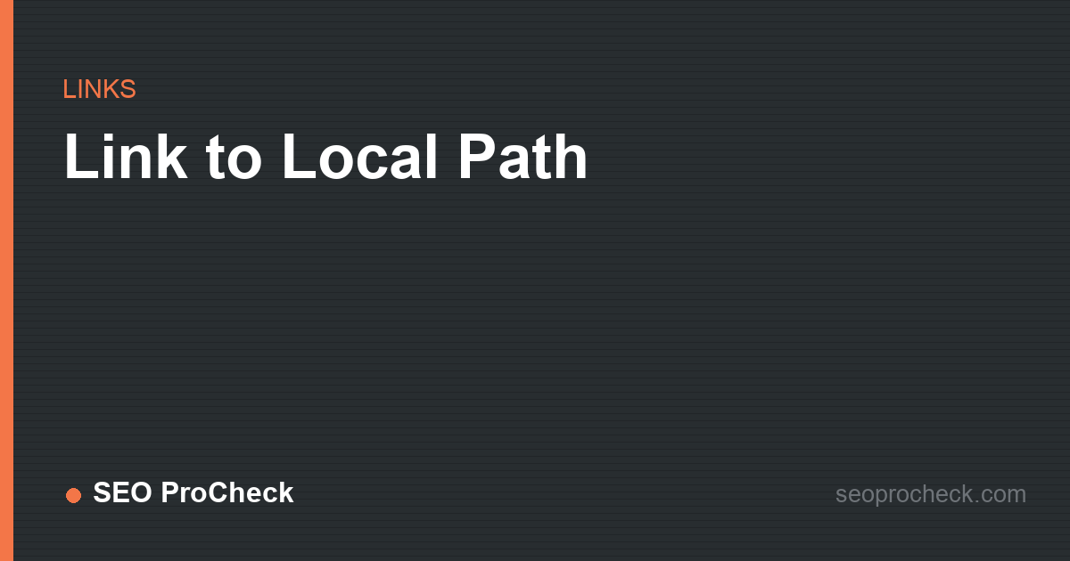Link to local path