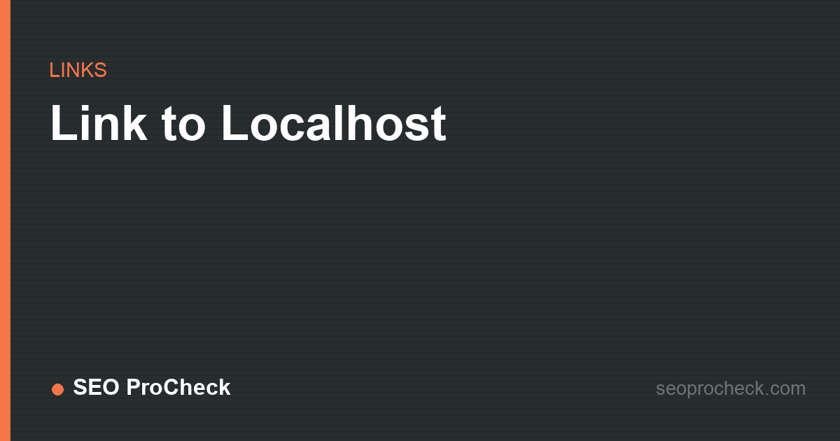 Link to localhost