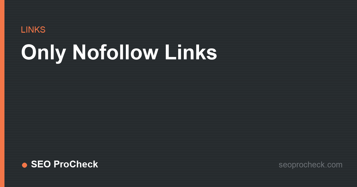 Only nofollow links
