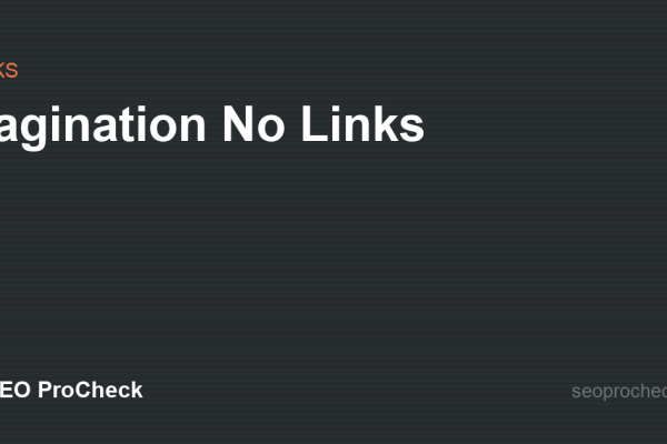 Pagination No Links
