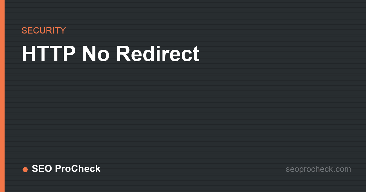 Http no redirect