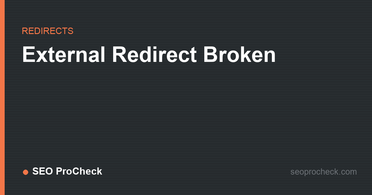External redirect broken