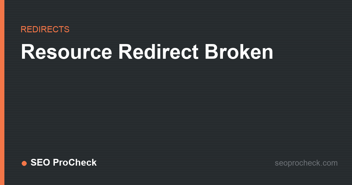 Resource redirect broken
