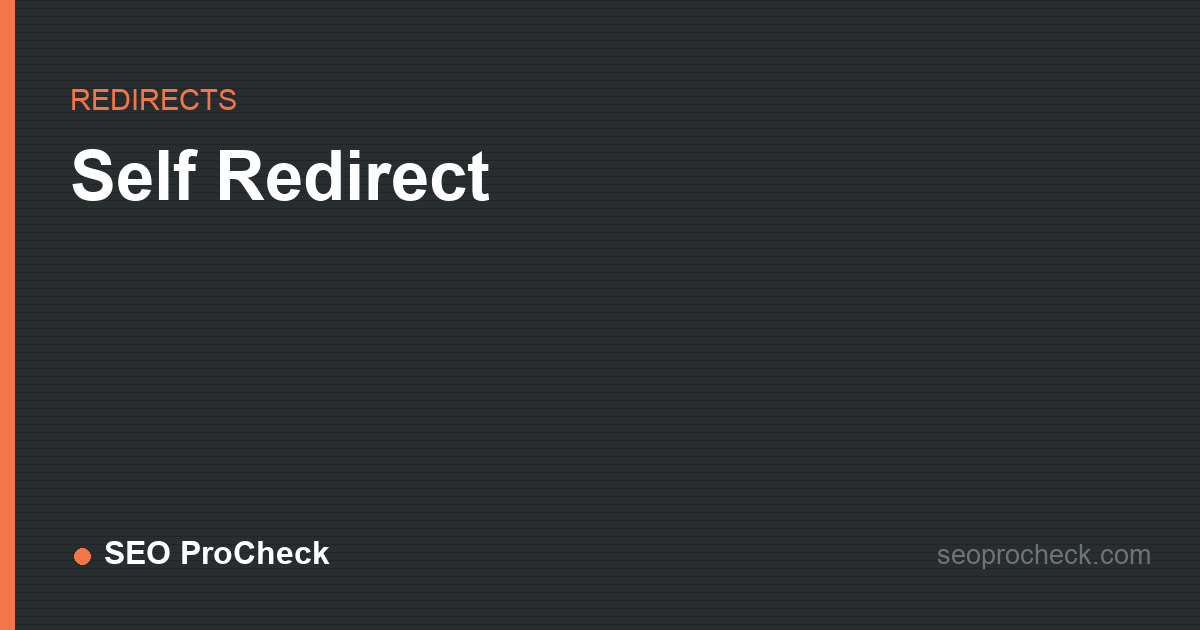 Self redirect