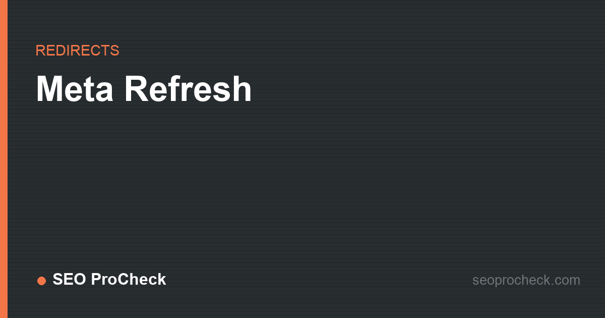 Meta refresh