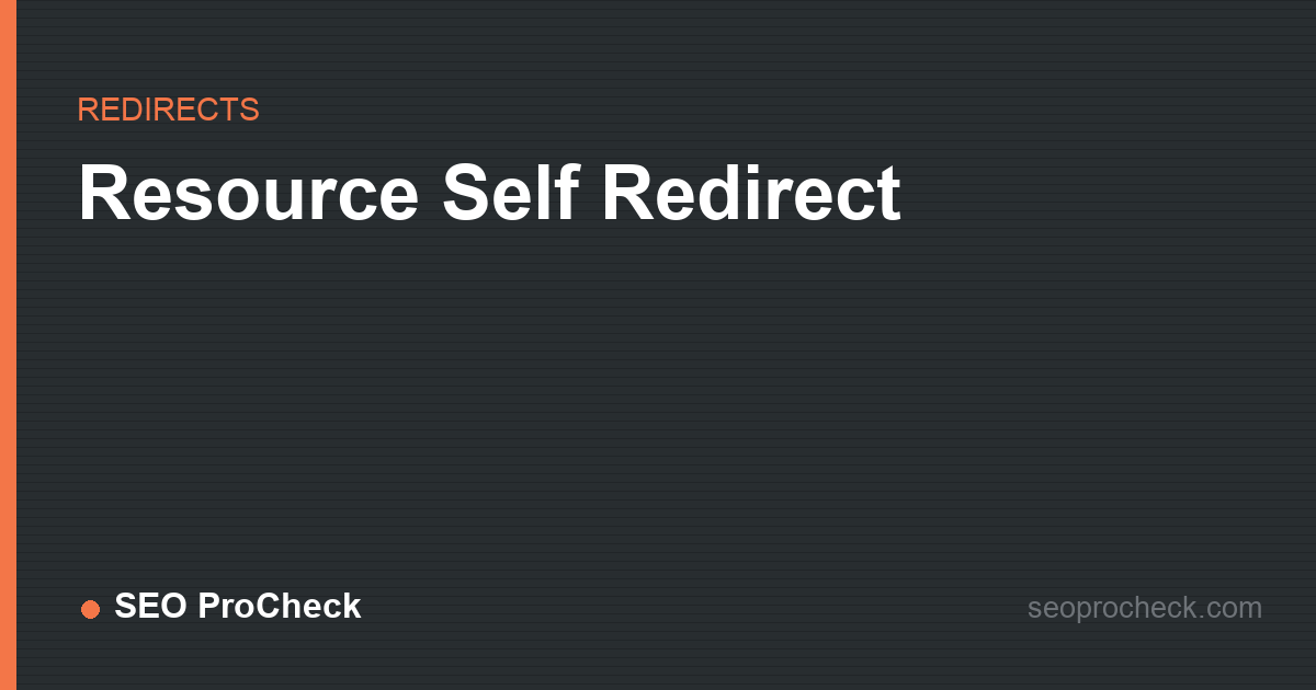 Resource self redirect