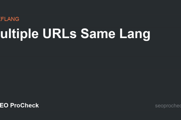 Multiple URLs Same Lang