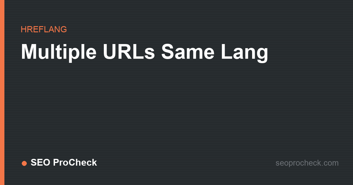 Multiple urls same lang
