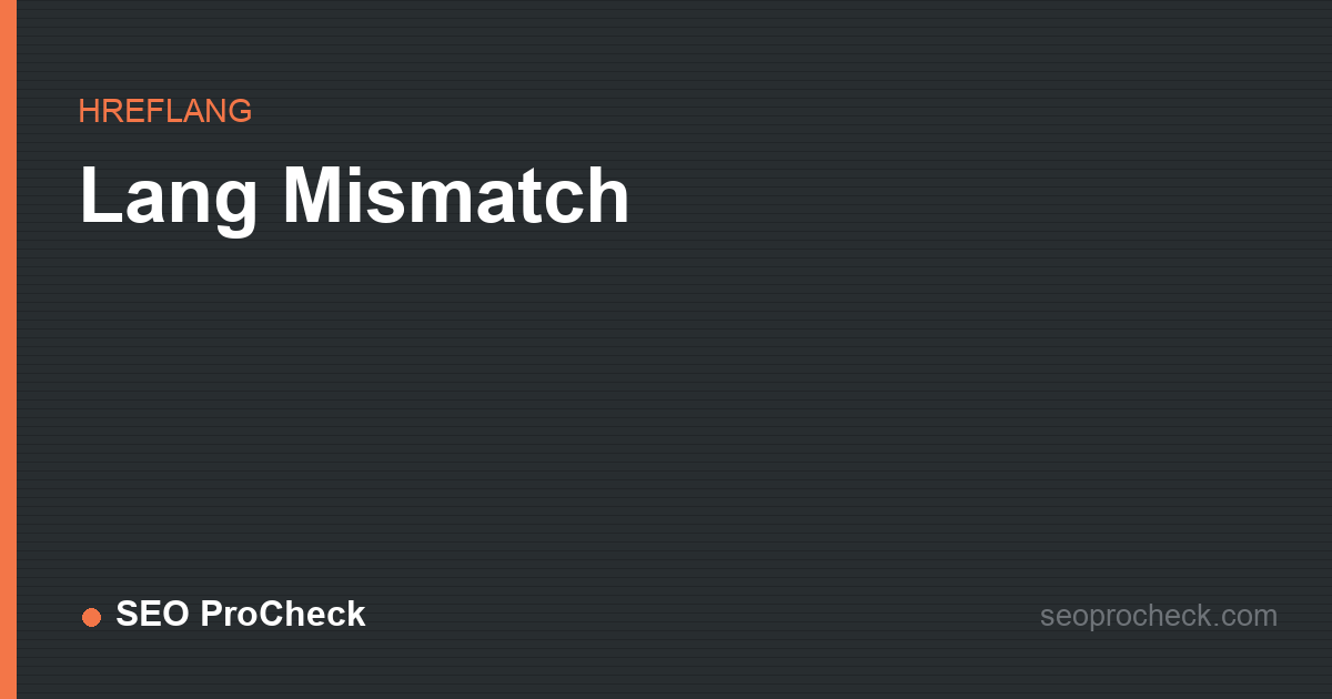 Lang mismatch