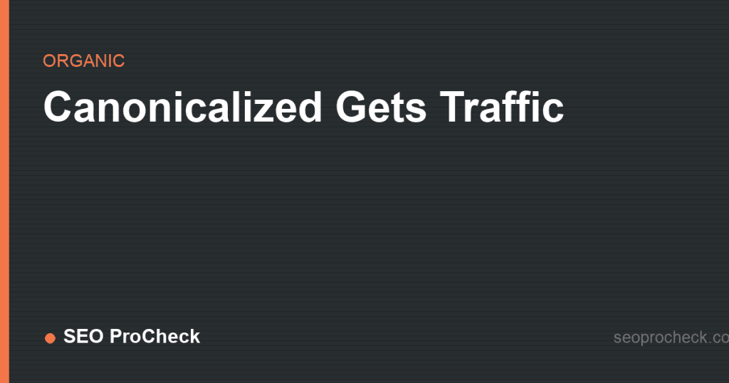 Canonicalized gets traffic 2 Canonicalized gets traffic