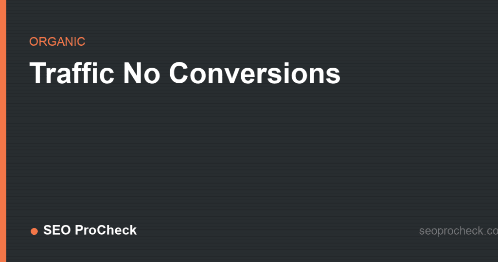 Traffic no conversions 2 Traffic no conversions