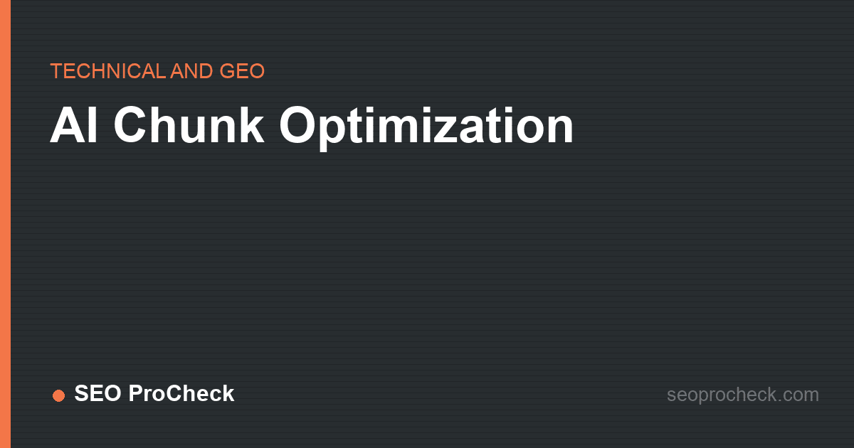 Ai chunk optimization
