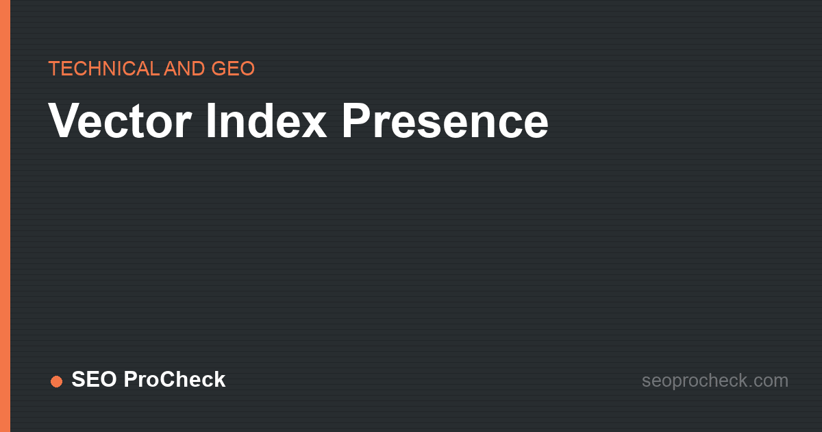 Vector index presence