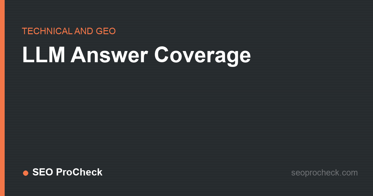 Llm answer coverage
