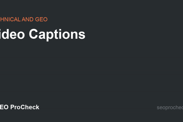 Video Captions