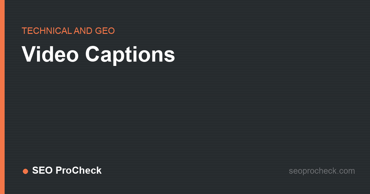 Video captions
