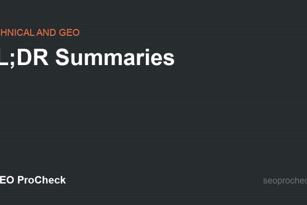 TL;DR Summaries
