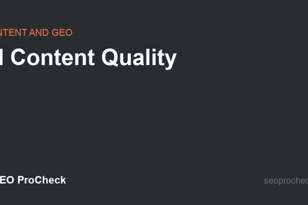 AI Content Quality
