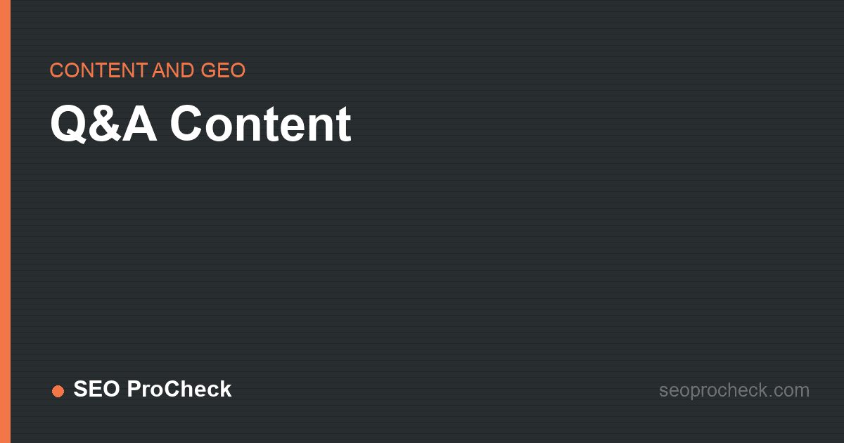 Q&a content