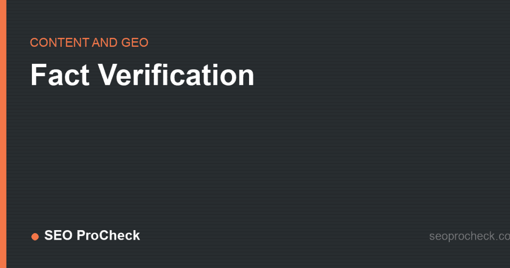 Fact verification 2 Fact verification