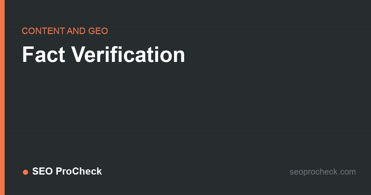 Fact verification