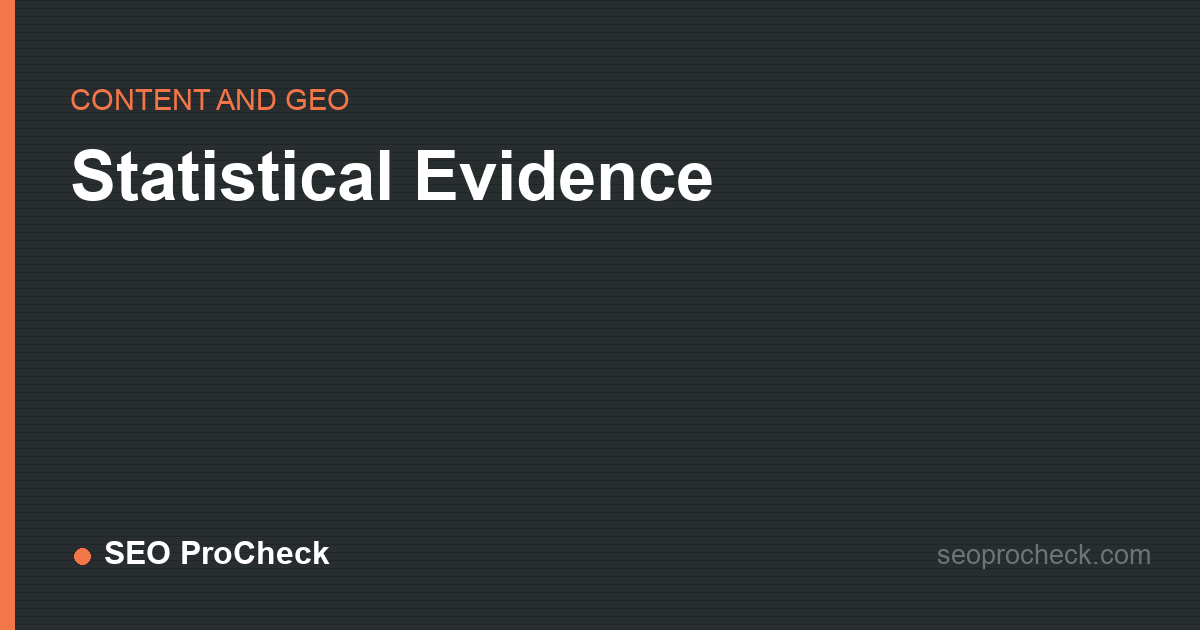 Statistical evidence