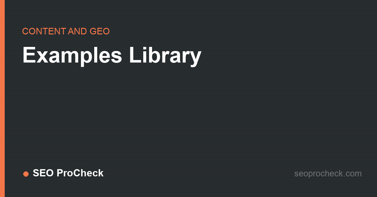 Examples library
