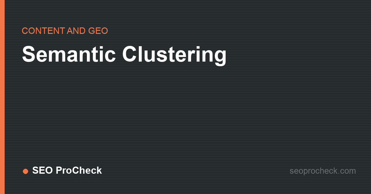 Semantic clustering