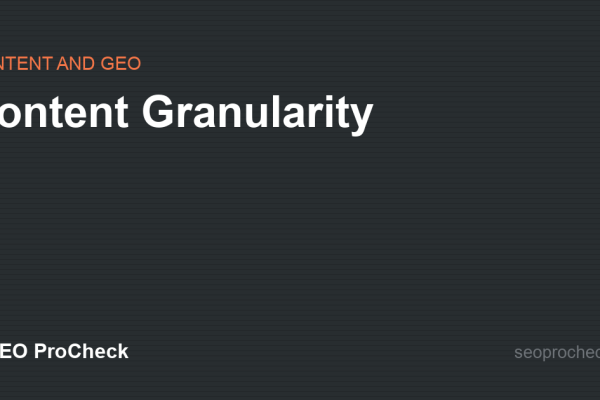 Content Granularity