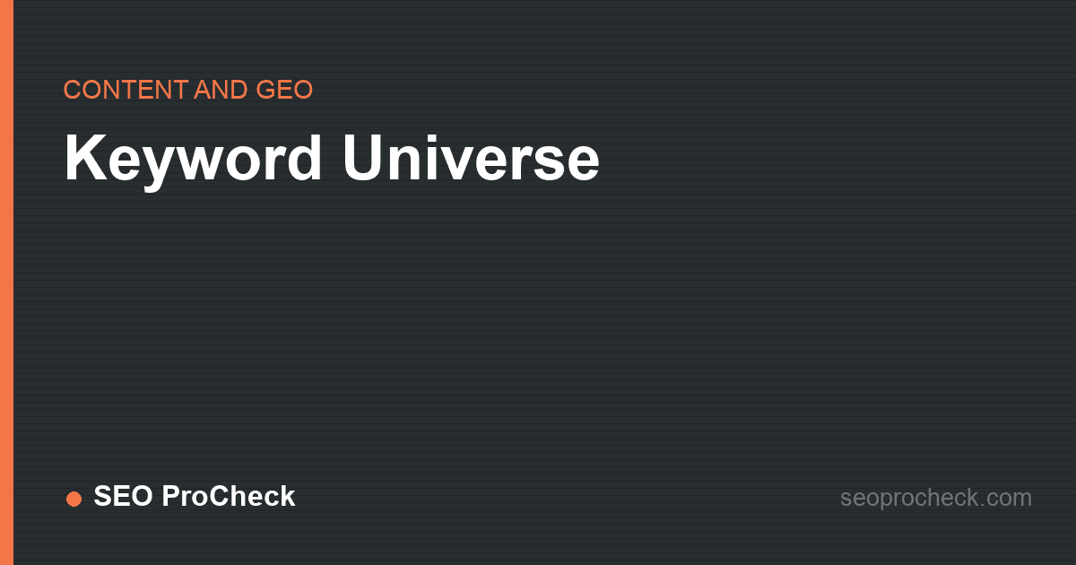 Keyword universe