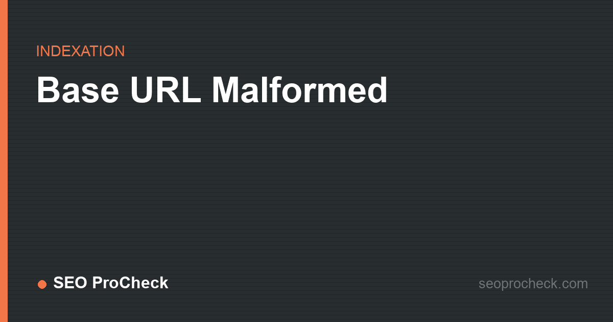 Base url malformed