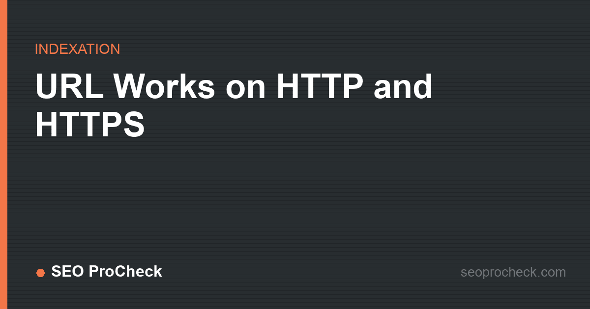 Url works on http and https