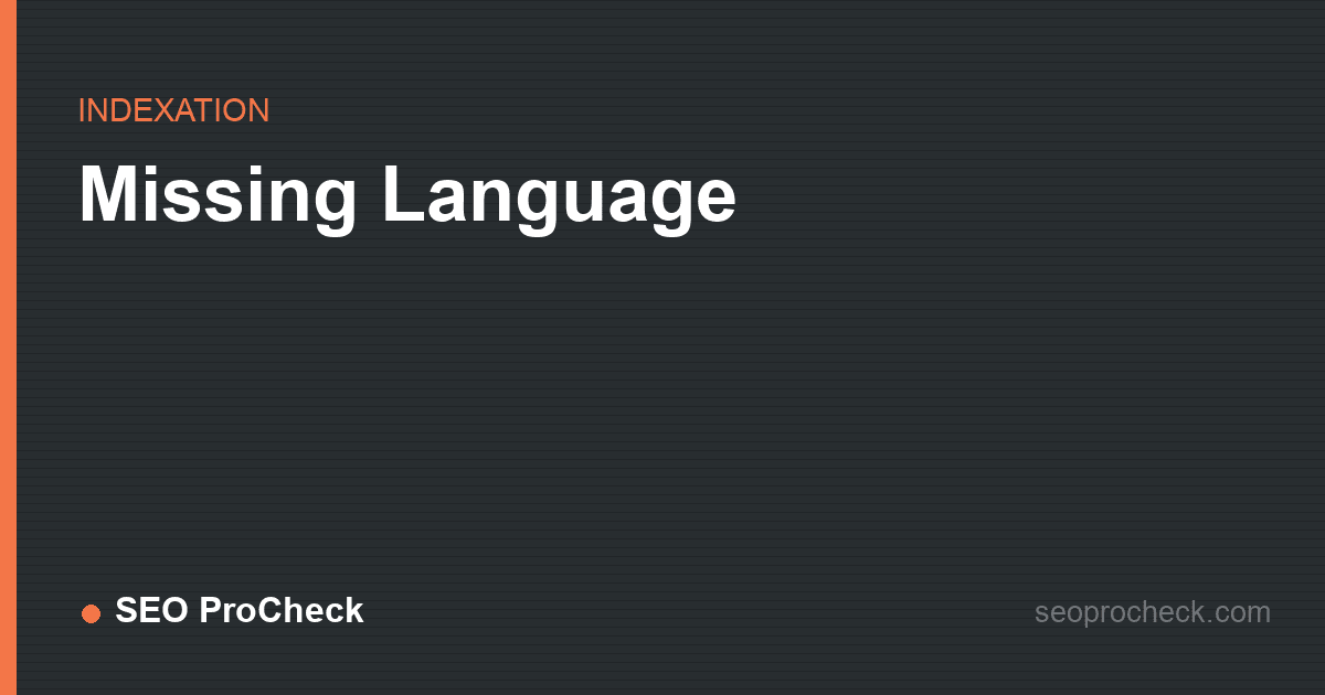Missing language