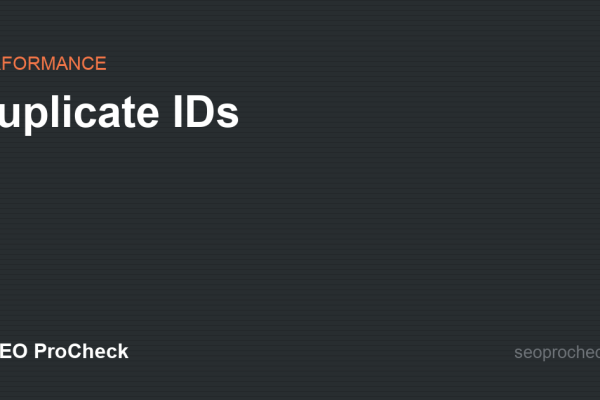Duplicate IDs
