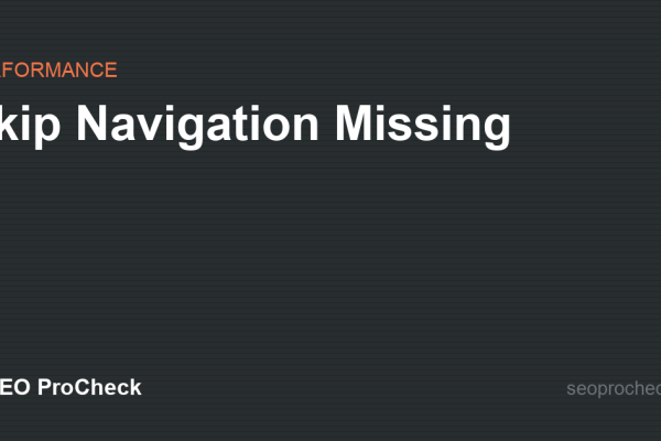 Skip Navigation Missing