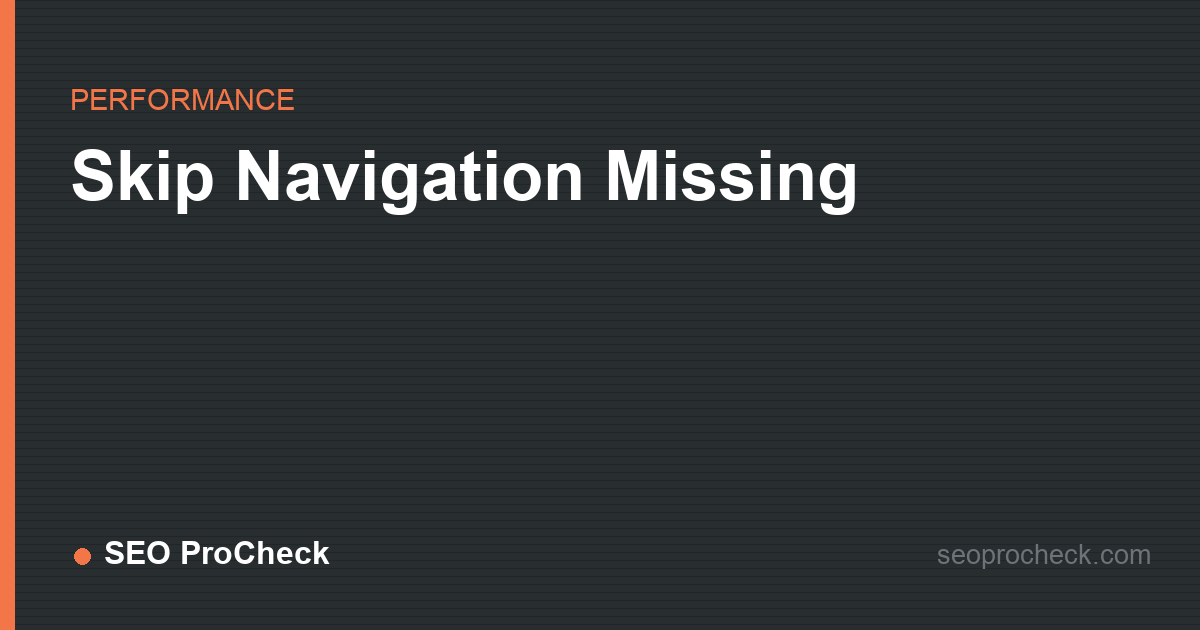 Skip navigation missing