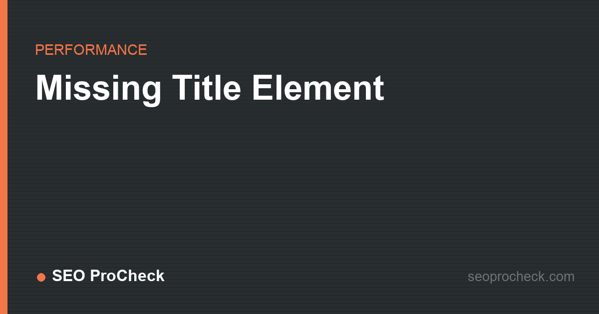 Missing title element